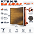 14" × 14" Water-to-Air Heat Exchanger – 65K BTU Hydronic HVAC Coil