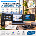 14" Triple Laptop Screen Extender – Portable Dual Monitor Expansion