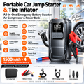 12V Car Jump Starter & Air Compressor – Battery Booster + Tire Inflator