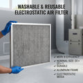 20×25×1 Washable Reusable HVAC Air Filter – MERV 8 Aluminum Filter