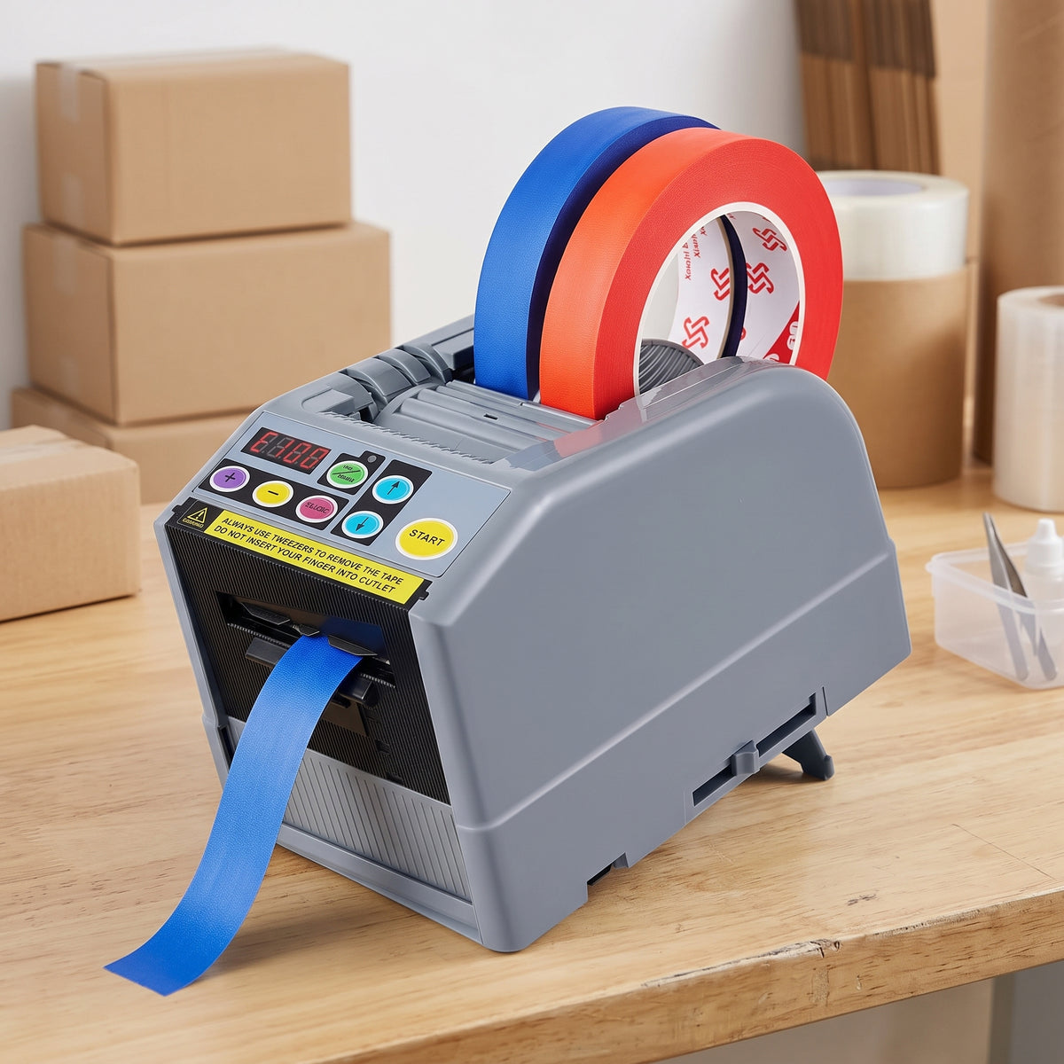 Automatic Electric Tape Dispenser & Cutter – Packaging & Shipping Machine