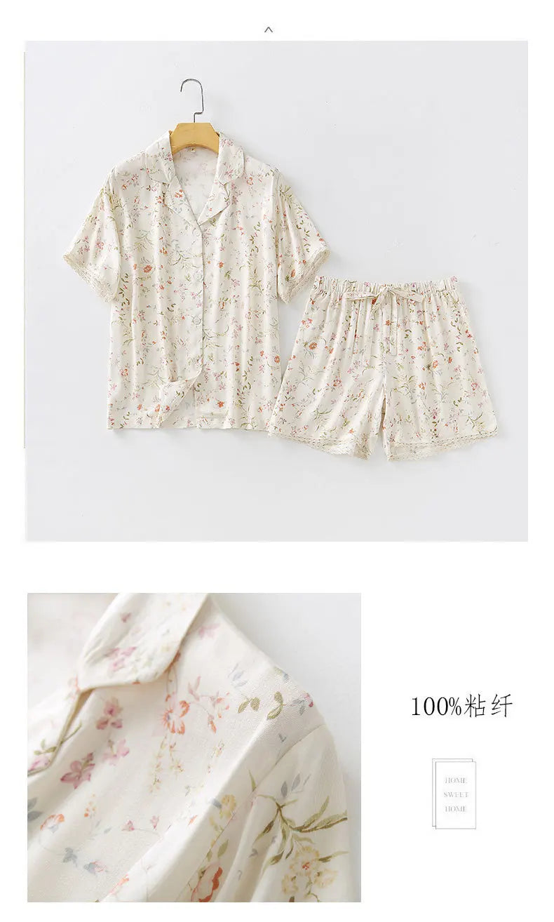 Women’s Satin Two-Piece Short Pajama Set