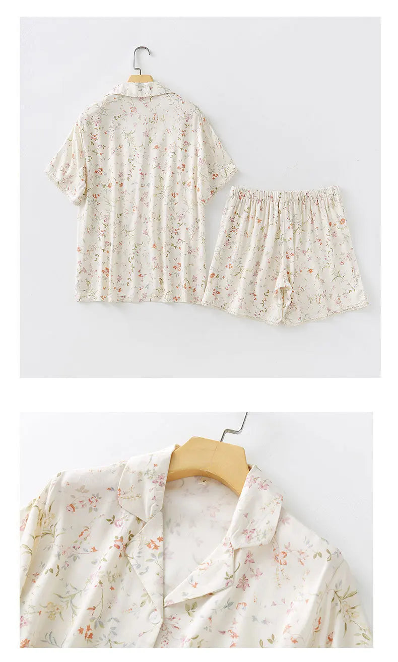 Women’s Satin Two-Piece Short Pajama Set