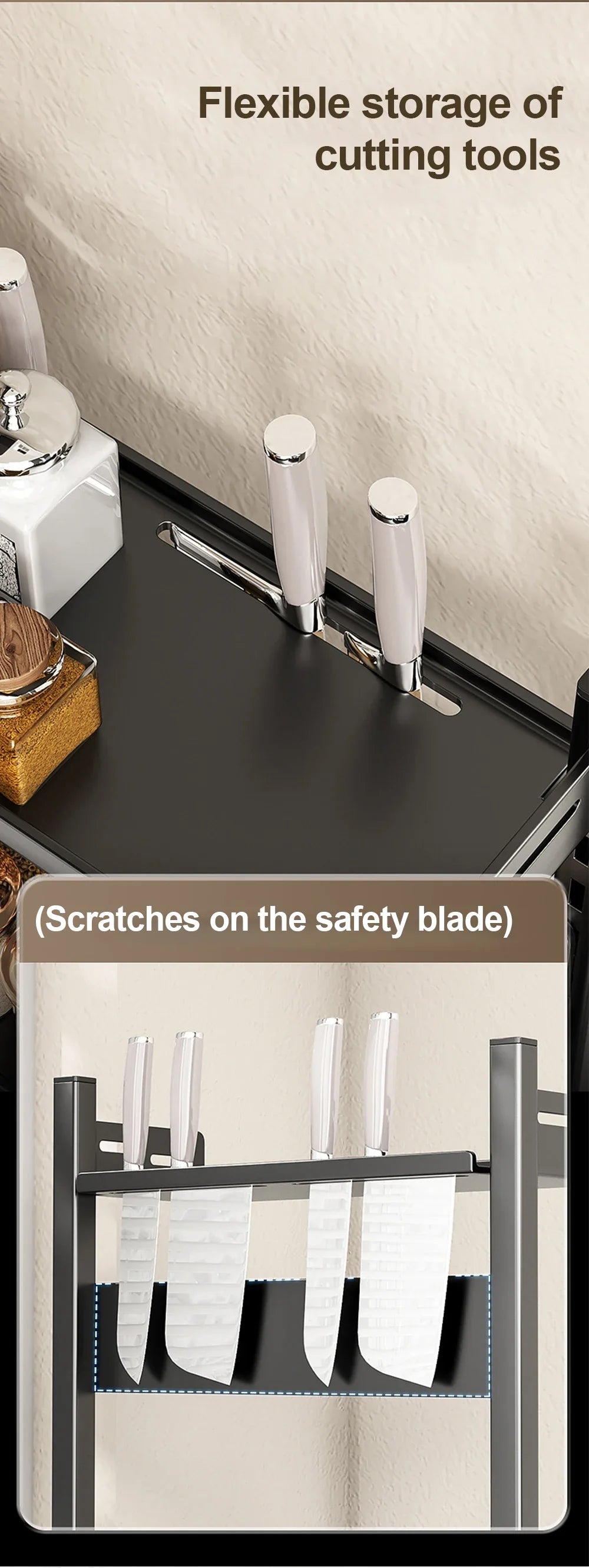 3-Tier Adjustable Countertop Spice Rack and Kitchen Organizer