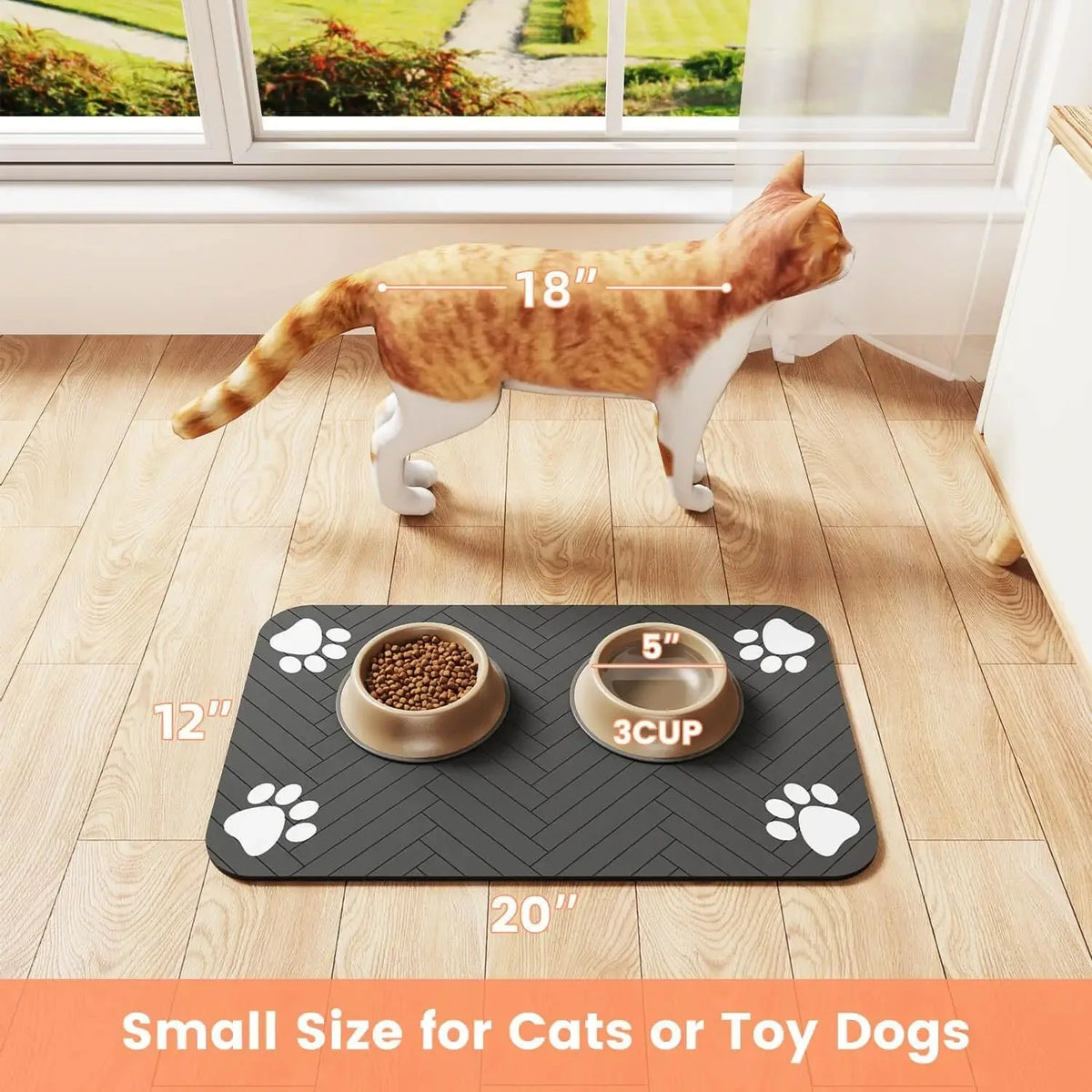 Quick-Dry Pet Feeding Mat