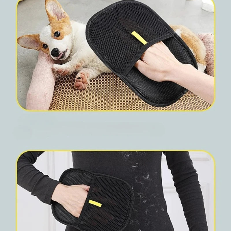 Washable Pet Grooming Hair-Removal Gloves