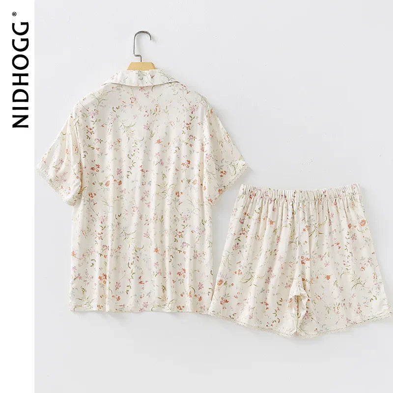Women’s Satin Two-Piece Short Pajama Set