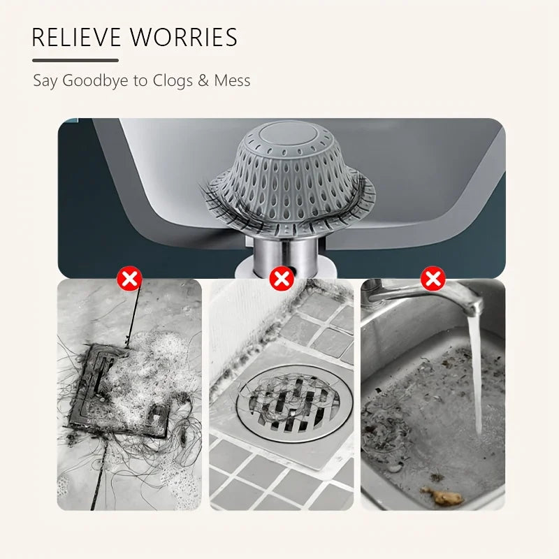 Silicone Shower Drain Hair Catcher