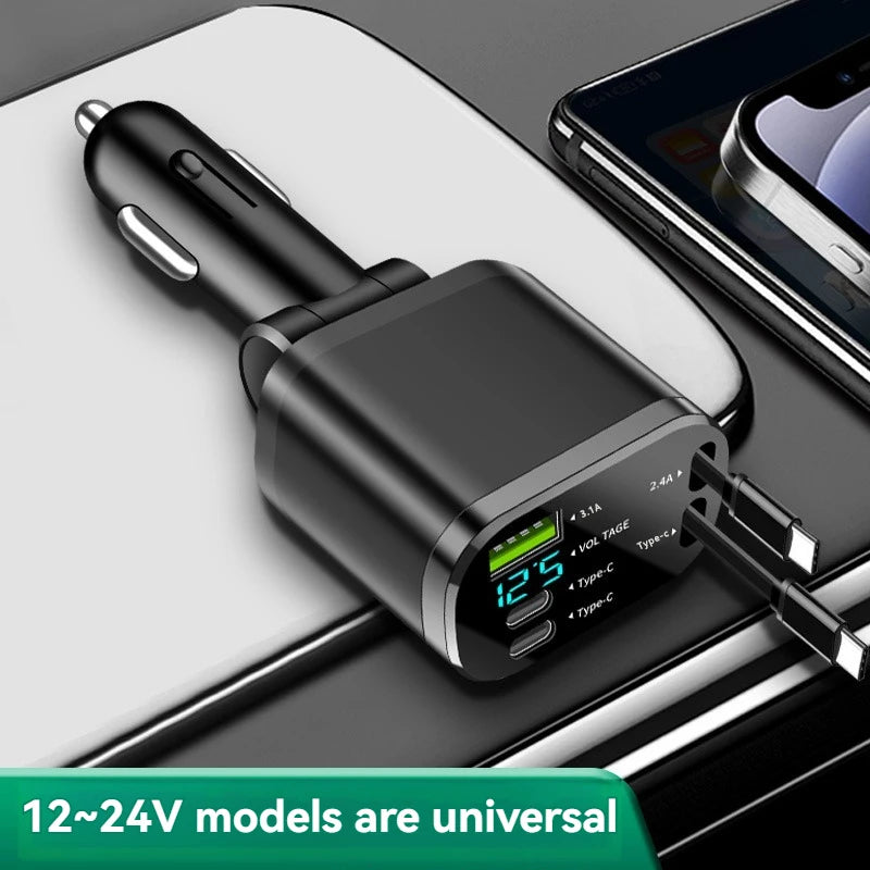 5-in-1 Retractable Car Charger