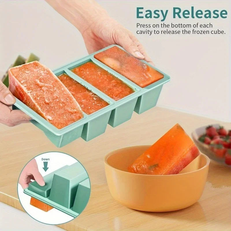 Silicone Freezer Tray with Lid