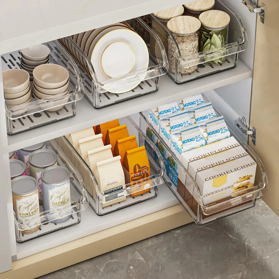 Clear Refrigerator Organizer Bin