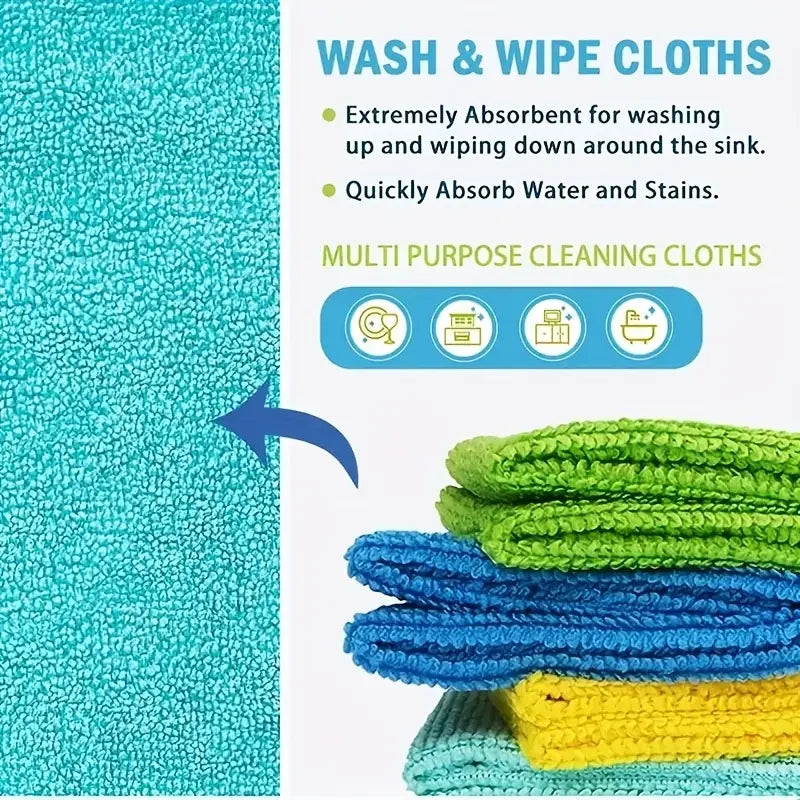 Multi-Surface Microfiber Cleaning Cloth Set