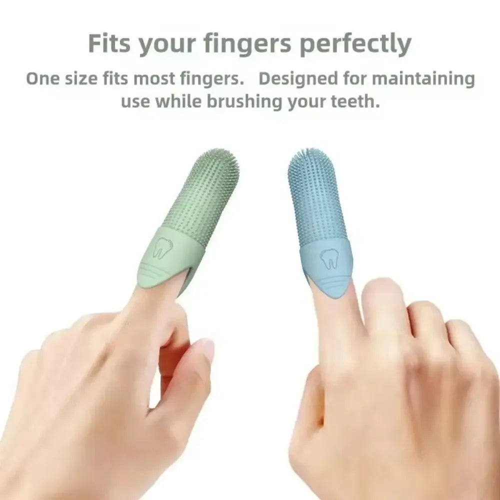 360° Soft Silicone Finger Toothbrush for Dogs & Cats