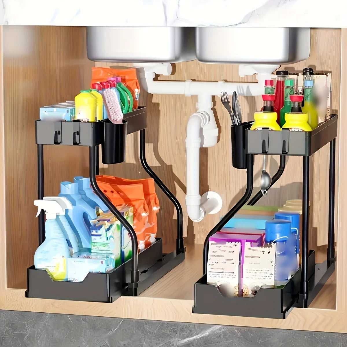2-Tier Under-Sink Storage Drawer