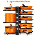 8-Tier Adjustable Pot and Pan Organizer Rack with Lid Holders
