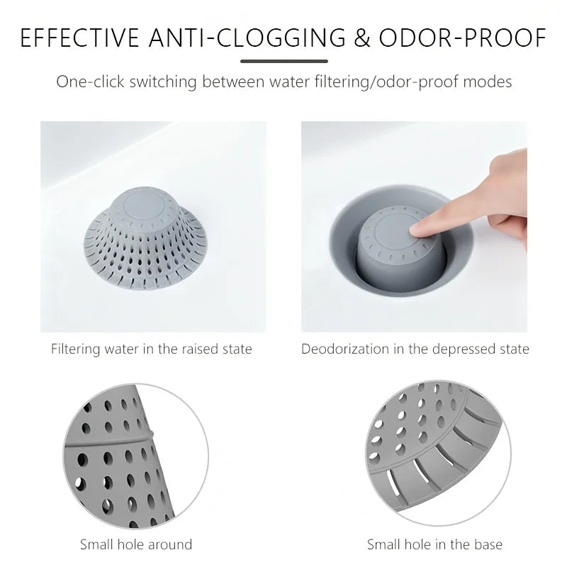 Silicone Shower Drain Hair Catcher