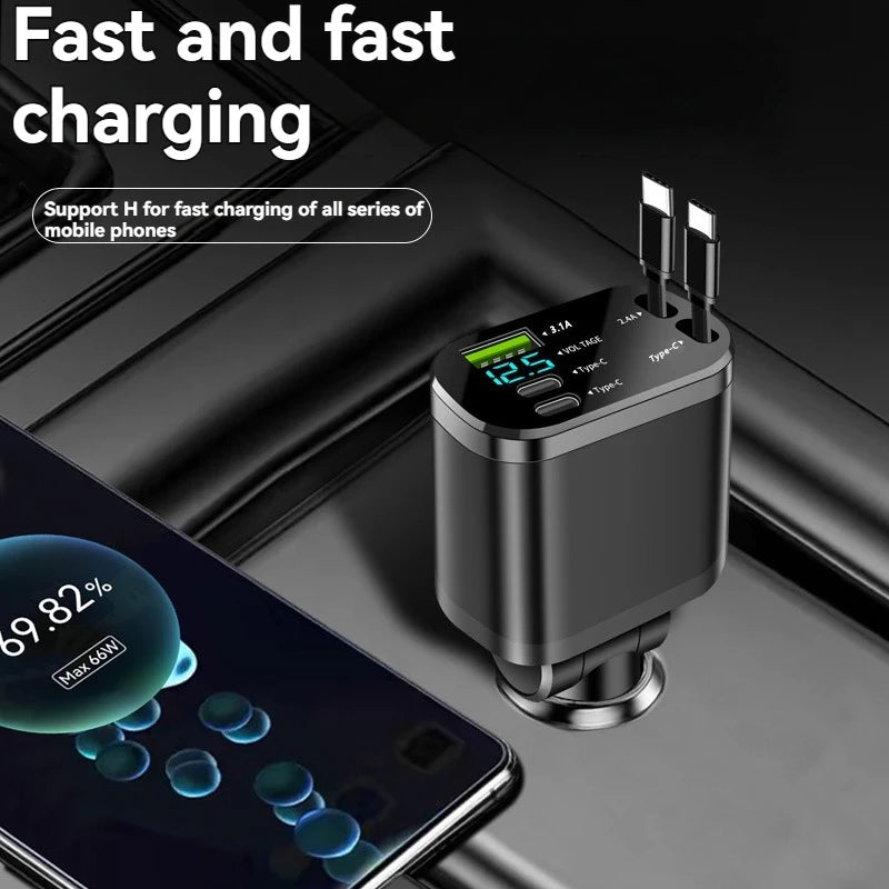 5-in-1 Retractable Car Charger
