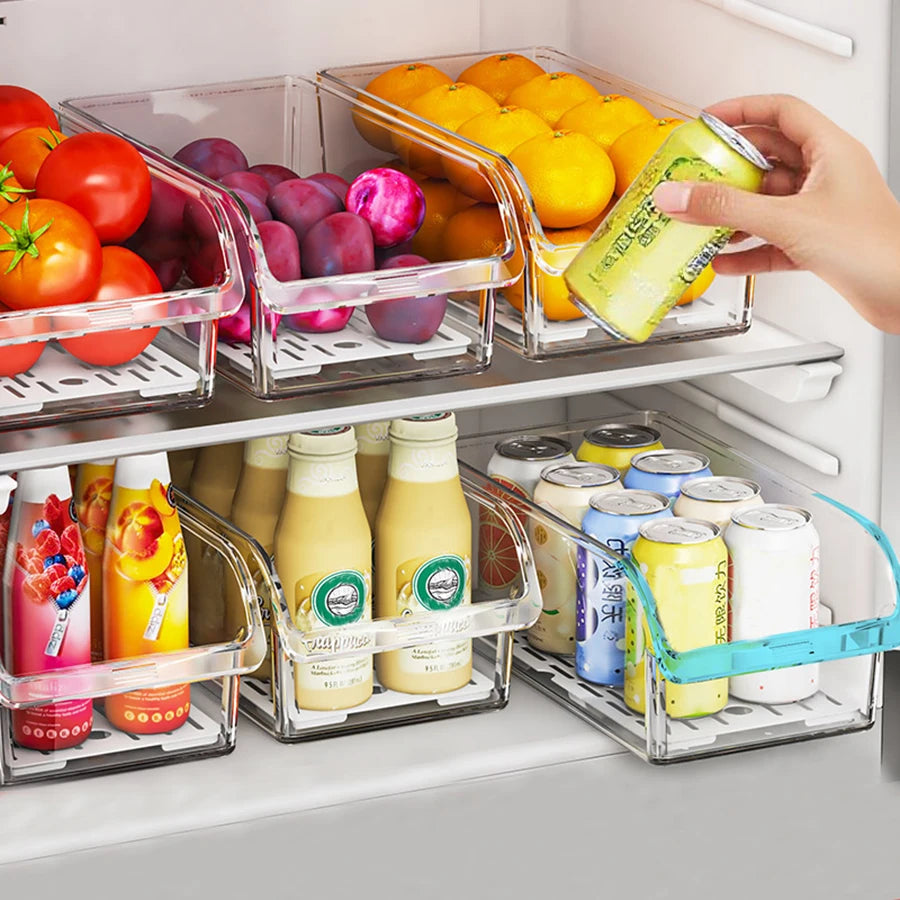 Clear Refrigerator Organizer Bin