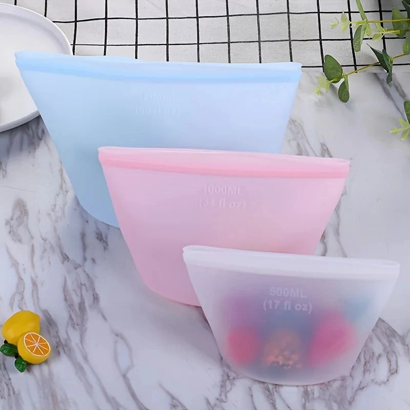 Reusable Silicone Food Storage Bags