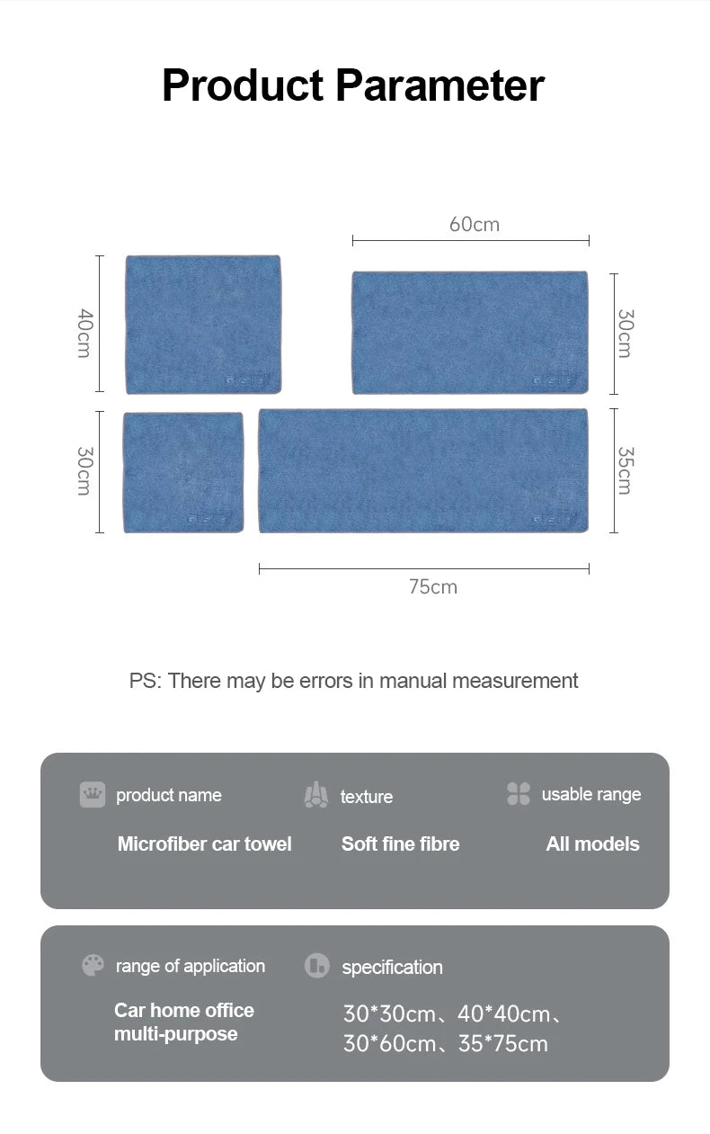 Microfiber Car Drying Towel Set
