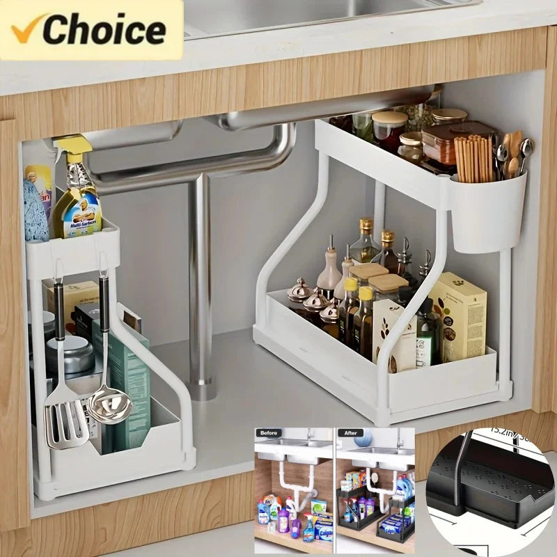 2-Tier Under-Sink Storage Drawer