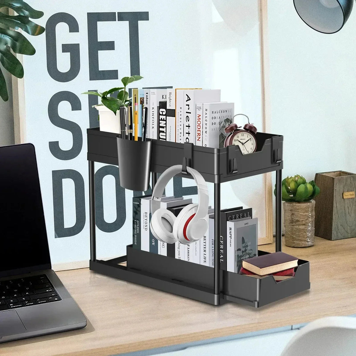2-Tier Under-Sink Organizer with Hooks