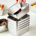 6-Piece Stainless Steel Food Storage Container Set