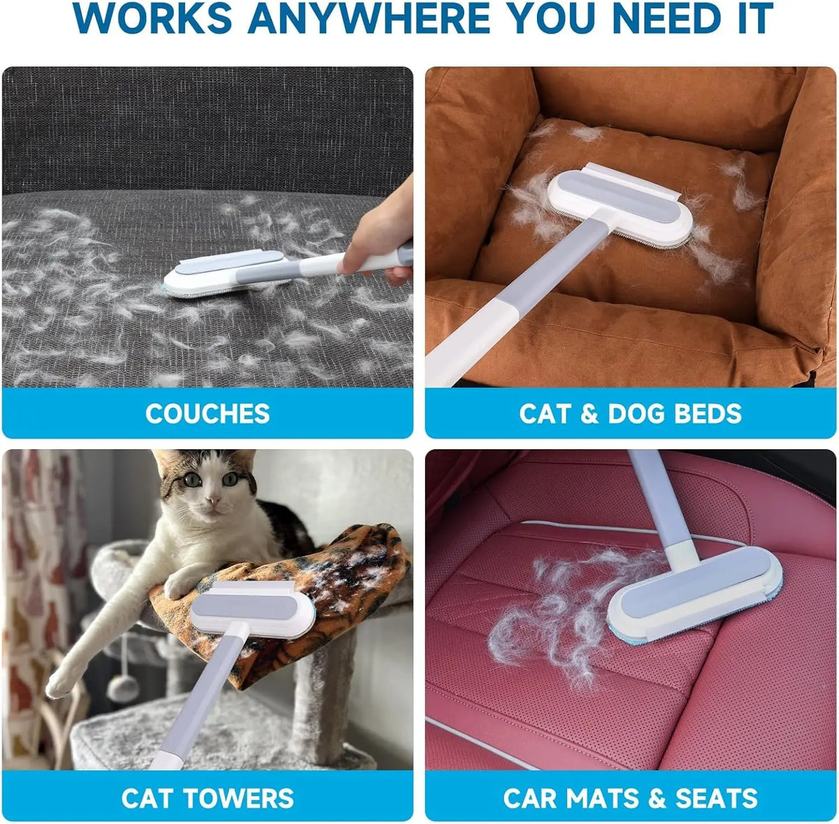 4-in-1 Reusable Pet Hair Remover