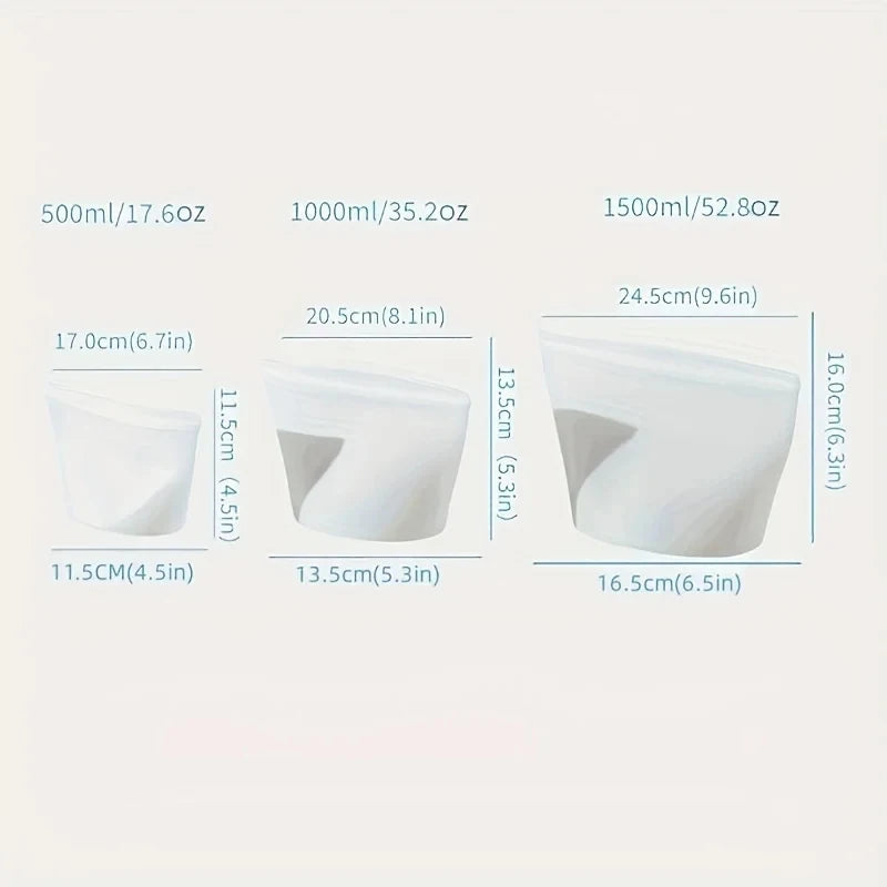 Reusable Silicone Food Storage Bags