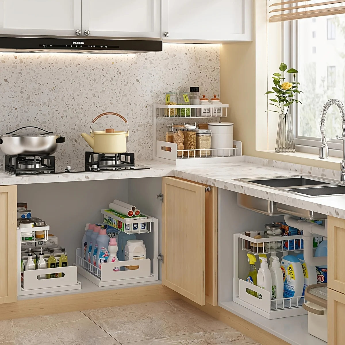 2-Tier Sliding Under-Sink Organizer