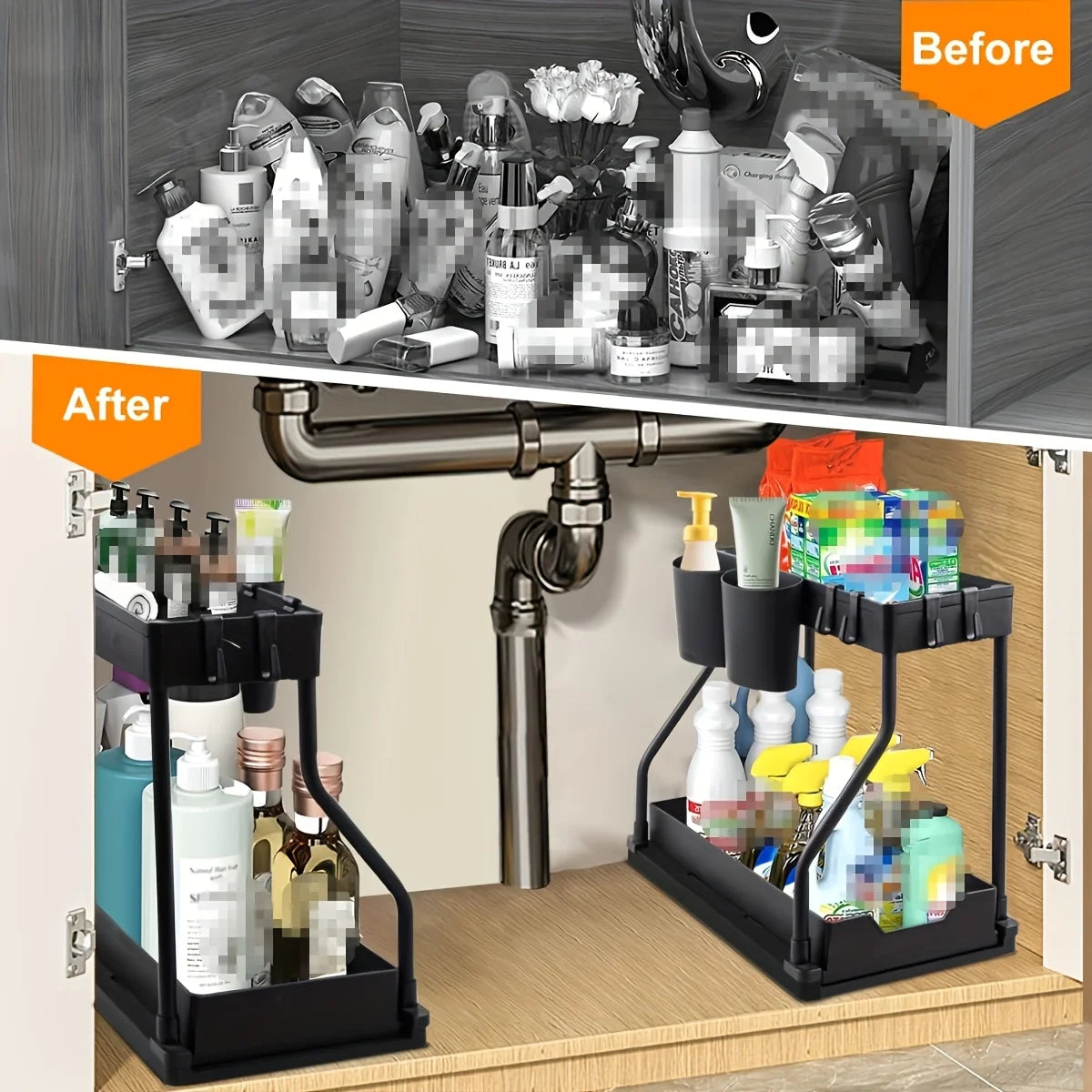 2-Tier Under-Sink Storage Drawer