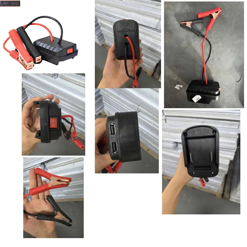 Battery-Powered Jump Starter Cable Adapter
